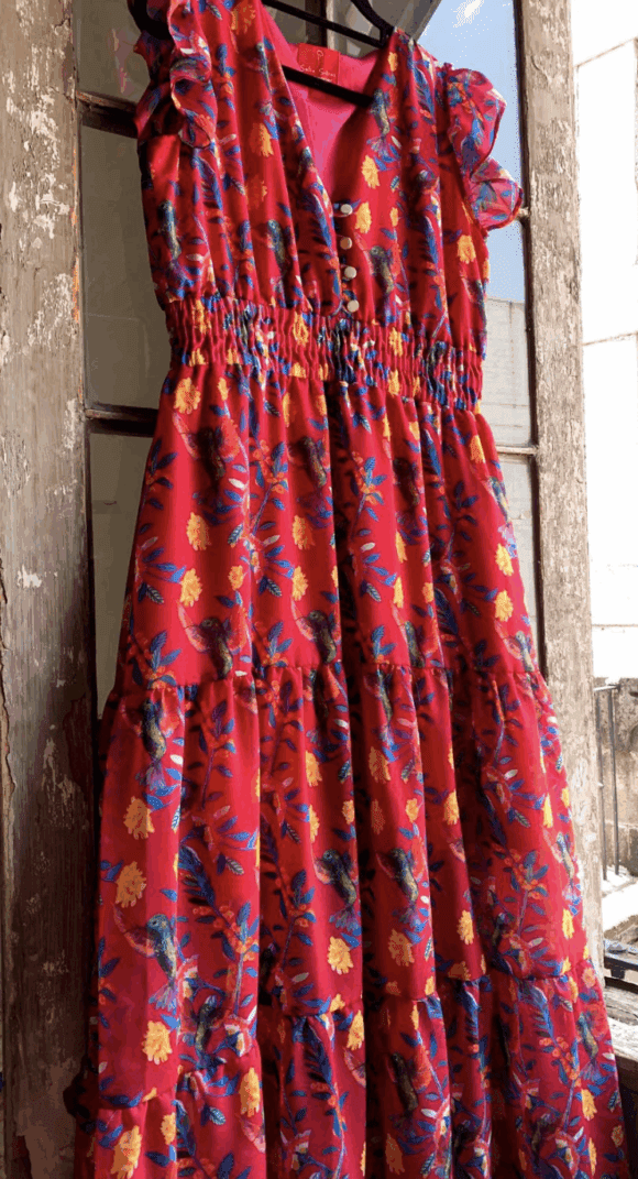 Vestido Colibrí «Rosa Mexicano»
