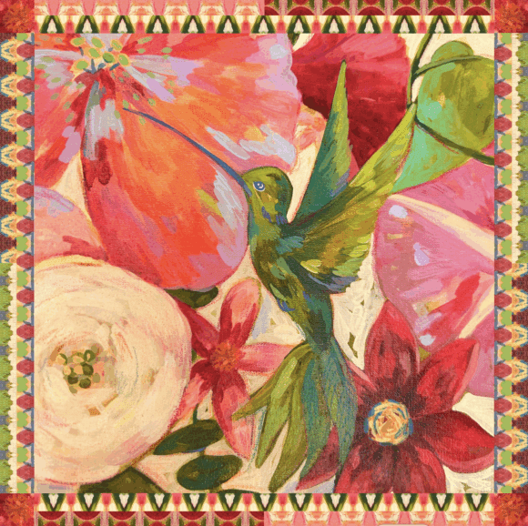 Colibrí con "Flores"