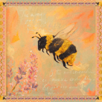Pañoleta "Abeja y lavanda"