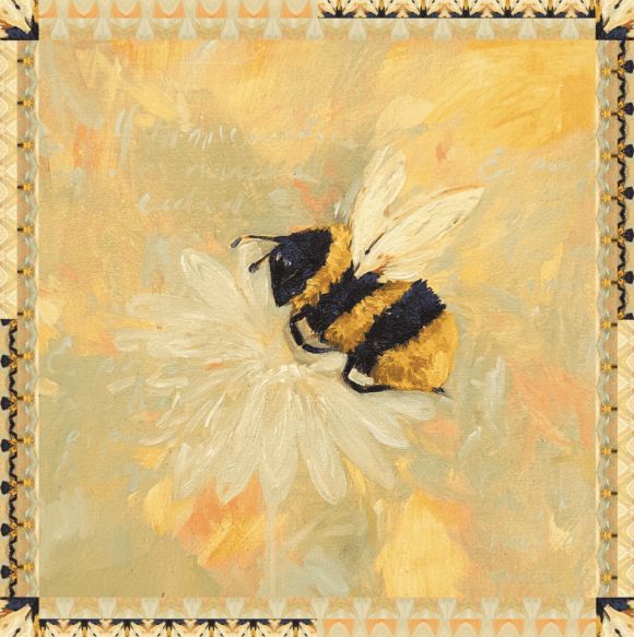 Pañoleta "Abeja y margarita"